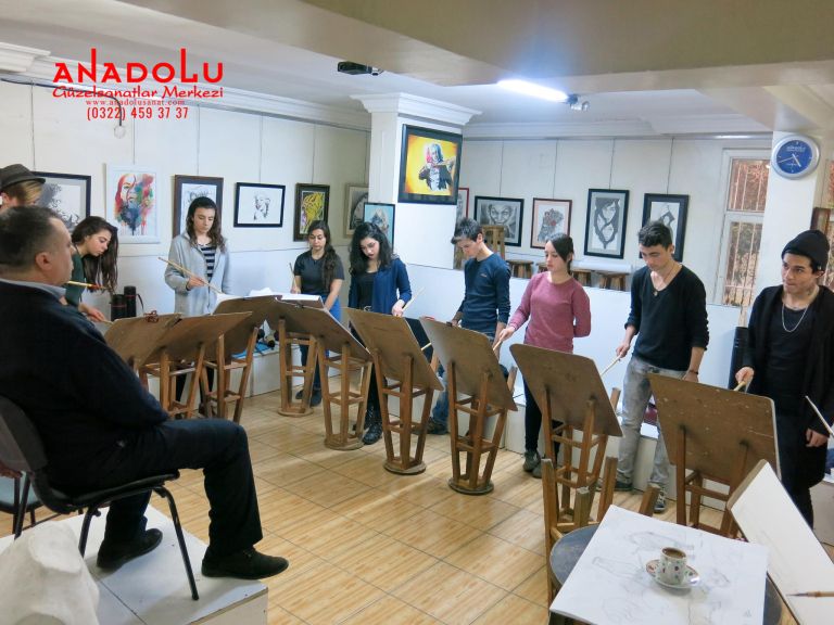 Anadolu Güzel Sanatlar Çizim Dersinde Balıkesir