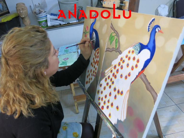 Yağlıboya Tavuskuşu Çizimleri Balıkesir