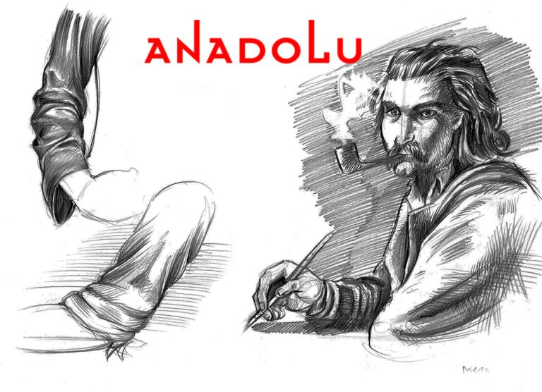 Karakalem İnsan Yüzü Çalışması İzmir