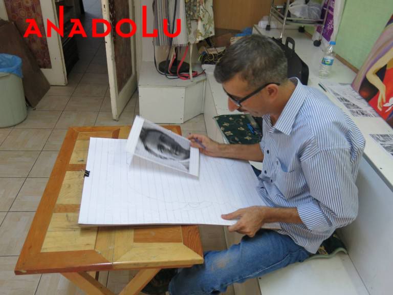 Kareleme Tekniği İle Karakalem Çalışması Balıkesir